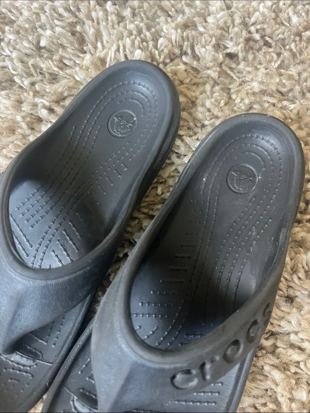 CROCS Kids' Black Thong Sandals